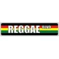 thumbnail image 1 of Reggae Rainbow Theme 4x16 Inch Metal Tin Sign Restaurant Bar Road Sign Series Wall Door Decor Street Sign, 1 of 4