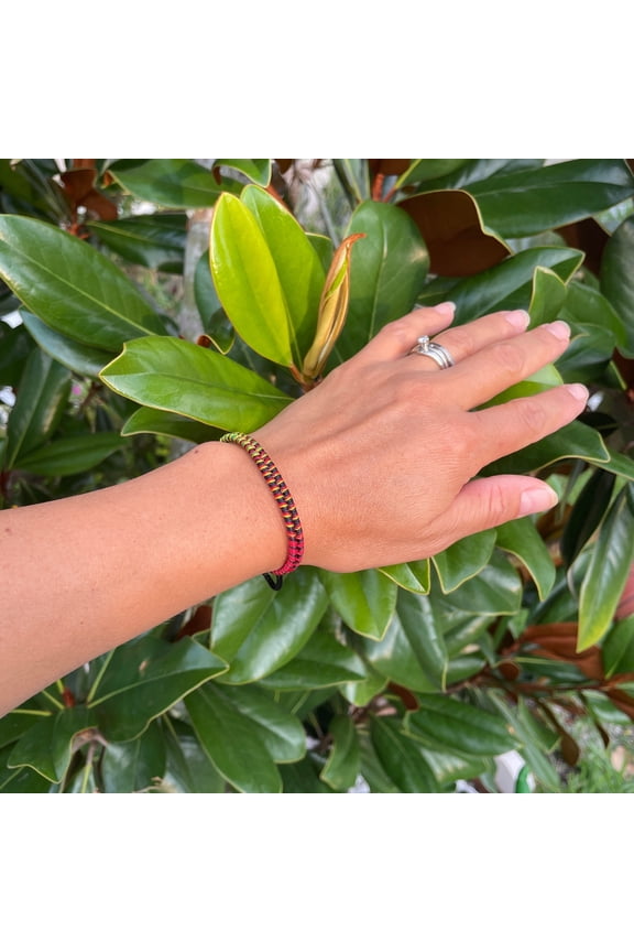 Reggae Rasta Boho Bracelet | Braided Style Bracelet for Men or Women