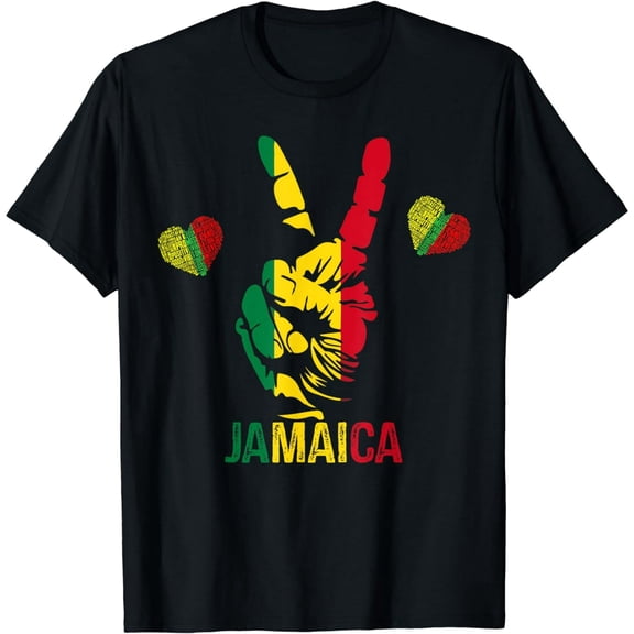Reggae Rasta Colors Red Green Yellow Jamaica T-Shirt