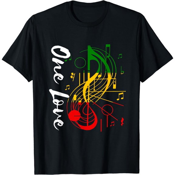Reggae Rastafari One Pride Love Rastafarian Reggae Music T-Shirt