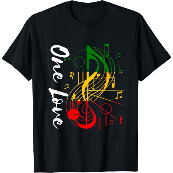 Reggae Rastafari One Pride Love Rastafarian Reggae Music T-Shirt