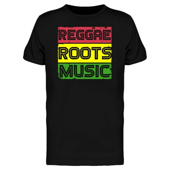 Reggae Roots Music Graphic T-Shirt Men -Image by Shutterstock, Male Small