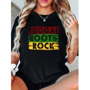 Reggae Roots Rock T-Shirt - Jamaica Rastafari Shirt Gift T-Shirt