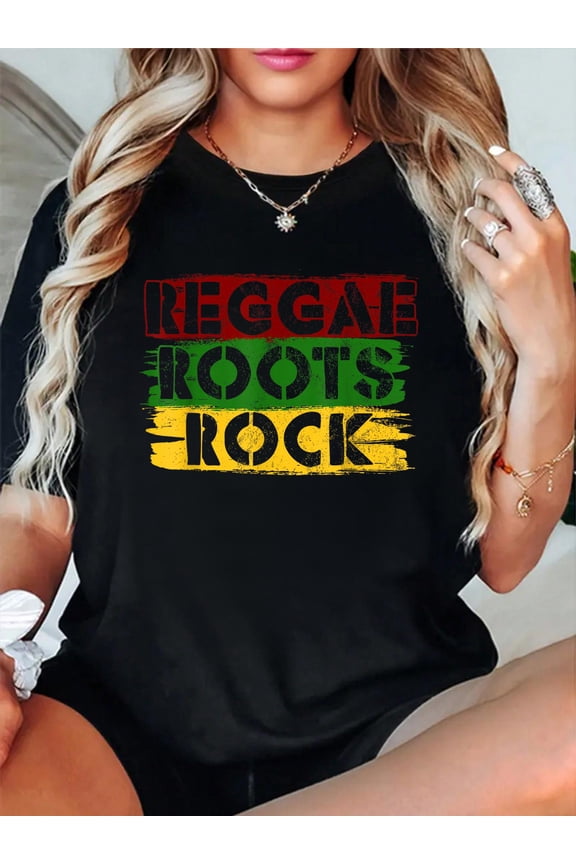 Reggae Roots Rock T-Shirt - Jamaica Rastafari Shirt Gift T-Shirt