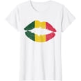 thumbnail image 1 of Reggae T-Shirt Kissing Lips Flag Rastafari Rasta Shirt Gift T-Shirt, 1 of 3