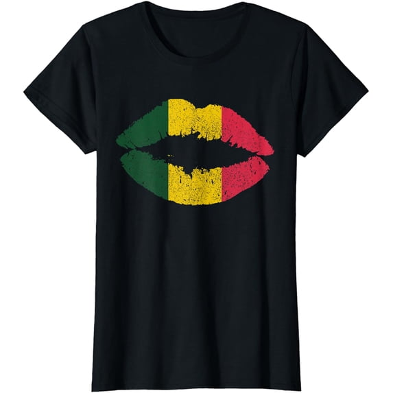 Reggae T-Shirt Kissing Lips Rastafari Rasta Music Shirt Gift T-Shirt