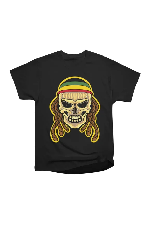 Reggae skull head T-Shirt Tee Gift For Him Merch For Her Apparel For Friend