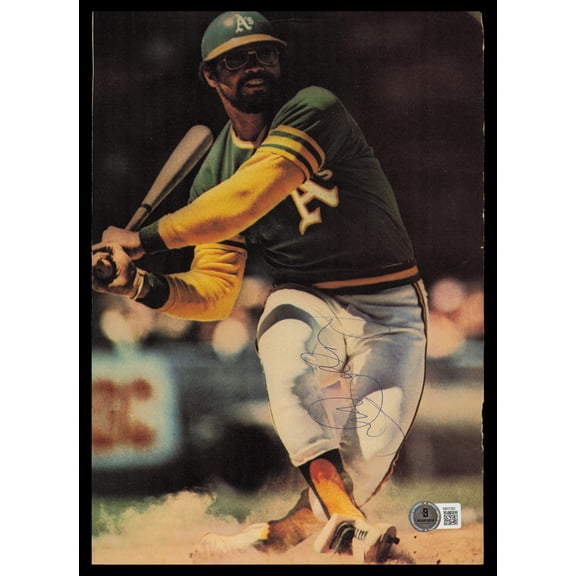 Reggie Jackson Autographed 8x11 Magazine Page Photo Oakland A's Vintage Signature Beckett BAS QR #BM37283