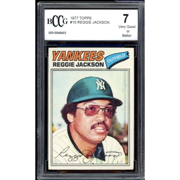 Reggie Jackson Card 1977 Topps #10 BGS BCCG 7