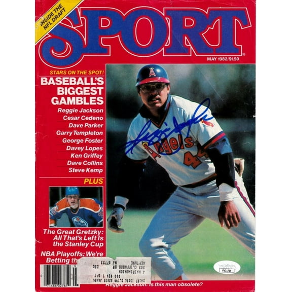 Reggie Jackson autographed Angels 1982 Sport magazine cover JSA