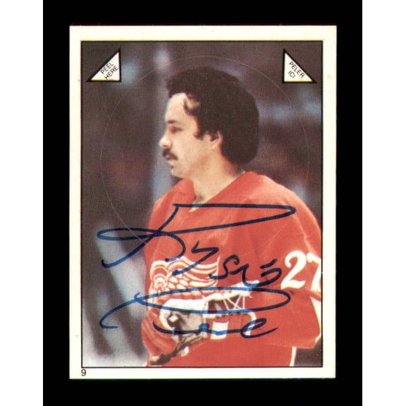 Reggie Leach Autographed 1983-84 O-Pee-Chee Stickers Card #9 Detroit Red Wings SKU #251470