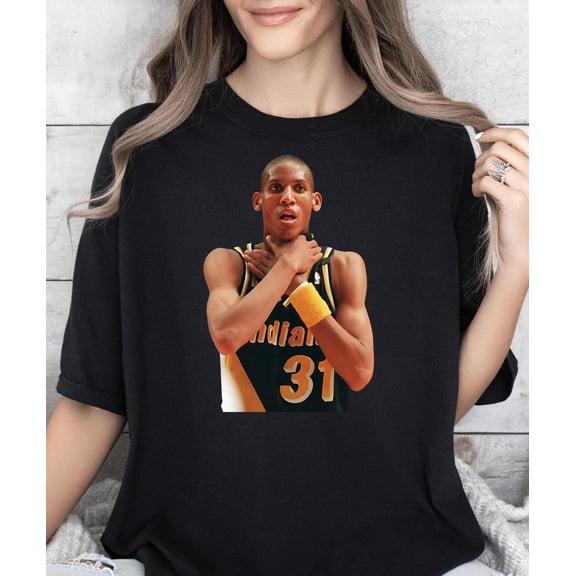 Reggie Miller Choke Retro Basketball ###ANANDHIS ART LLC