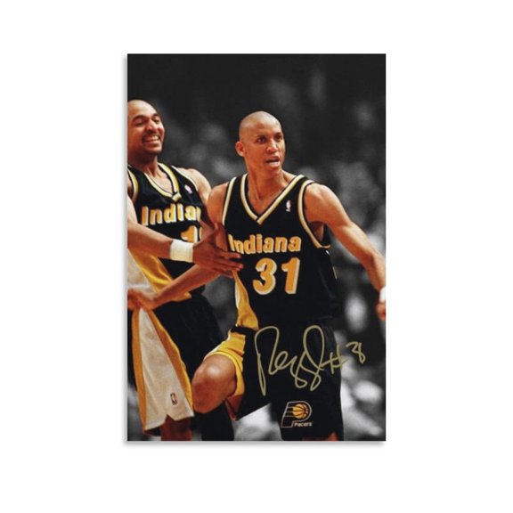 Reggie Miller Signed Poster Canvas Wall Art Poster Decorative Bedroom Modern Home Print Picture Artworks Posters 16x24inch(40x60cm)