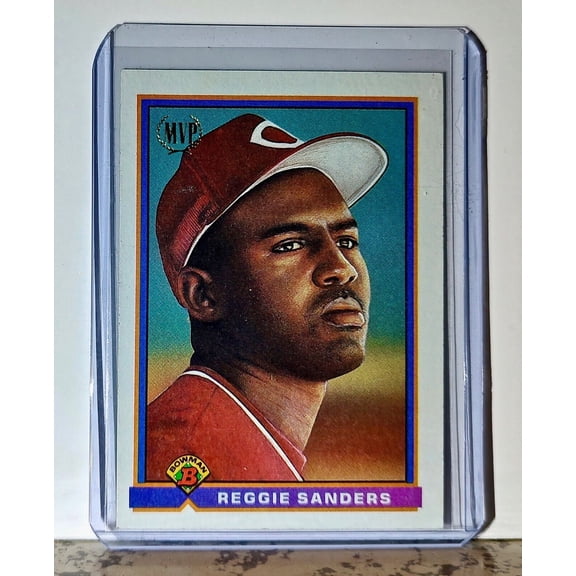 Reggie Sanders 1991 Topps Bowman MVP MLB #537 Baseball Card Cincinnati Reds