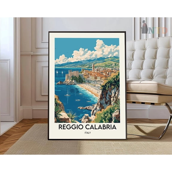 Reggio Calabria Strait Of Messina Poster Unframed Paper Print