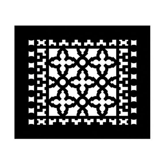 Reggio Registers 1012-Ah Scroll Series 8" X 10" Grille - Black