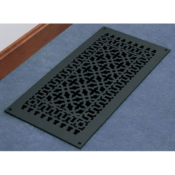 Reggio Registers 1122-Ah Scroll Series 9" X 20" Grille - Black