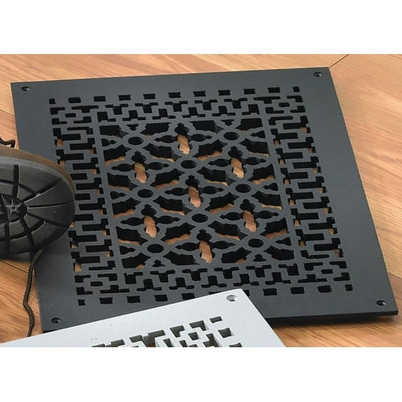 Reggio Registers 1216-Nh Scroll Series 10" X 14" Floor Grille - Cast Iron