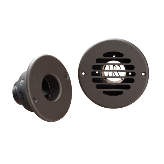 Reggio Registers 5R-A High Velocity Outlet 2" Round Aluminum Wall Open Grille - Bronze