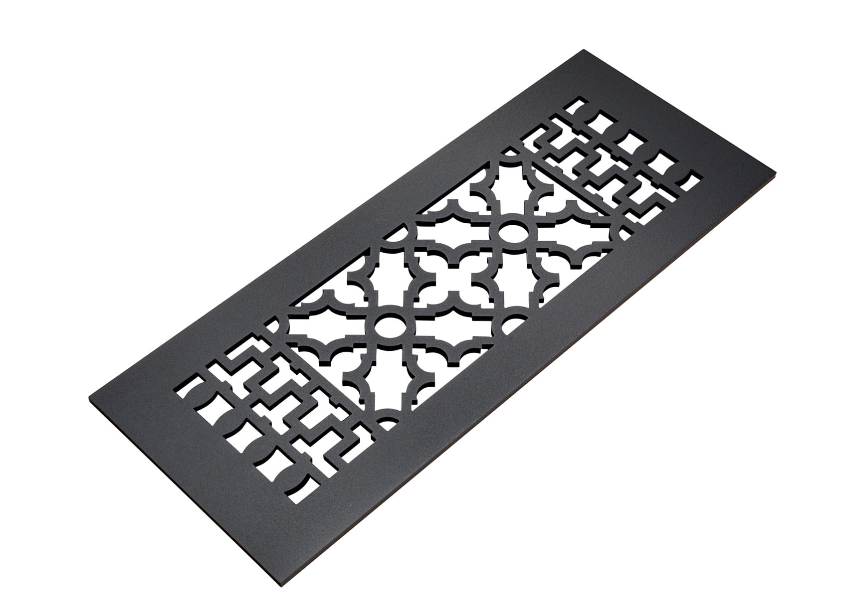 Reggio Registers 610-NH Scroll 4" X 8" Cast Iron Floor Grille - Cast Iron