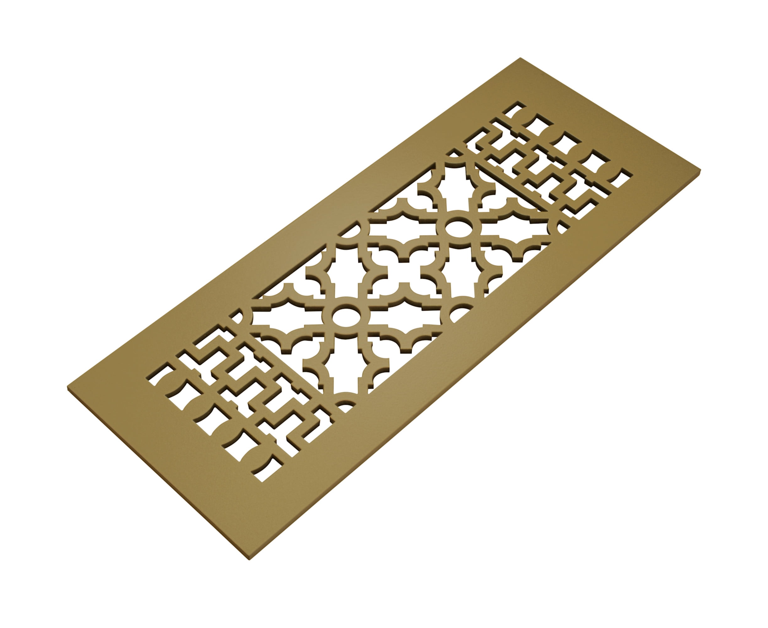 Reggio Registers 612-AMSGNH Scroll 4" X 10" Aluminum Floor Grille - Gold