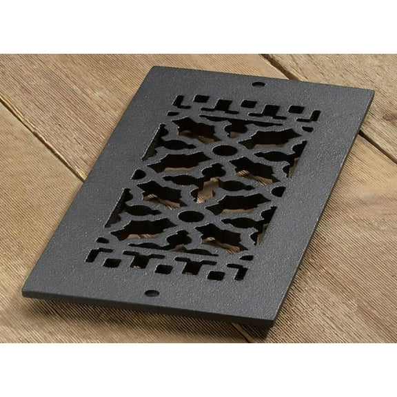 Reggio Registers 612-H Scroll Series 4" X 10" Grille - Cast Iron
