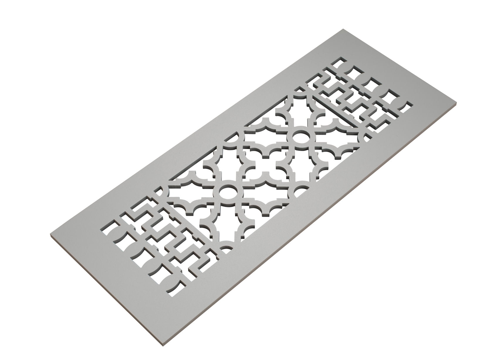 Reggio Registers 614-AH Scroll 4" X 12" Aluminum Floor / Wall Grille - Grey