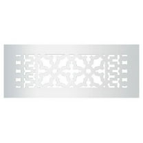 Reggio Registers 614-Anh Scroll Series 4" X 12" Floor Grille - Silver