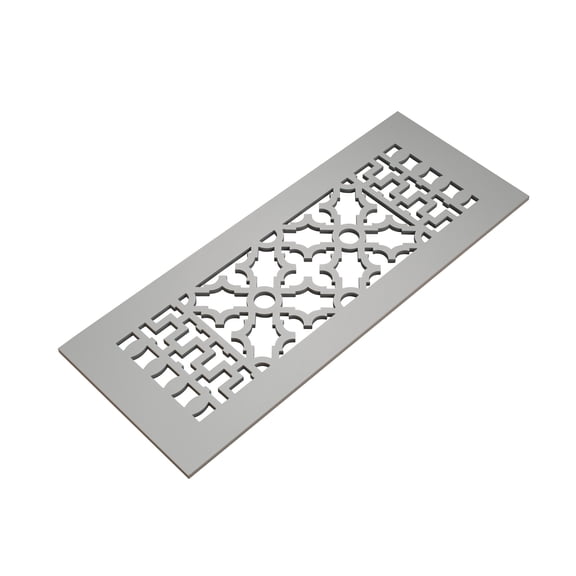 Reggio Registers 812-Anh Scroll 6" X 10" Aluminum Floor Grille - Grey