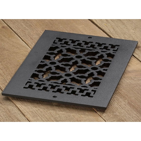Reggio Registers 812-H Scroll Series 6" X 10" Grille - Cast Iron