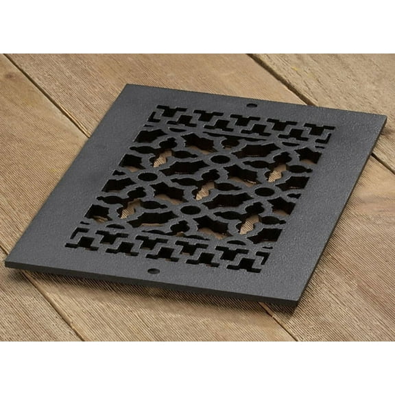 Reggio Registers 812-H Scroll Series 6" X 10" Grille - Cast Iron