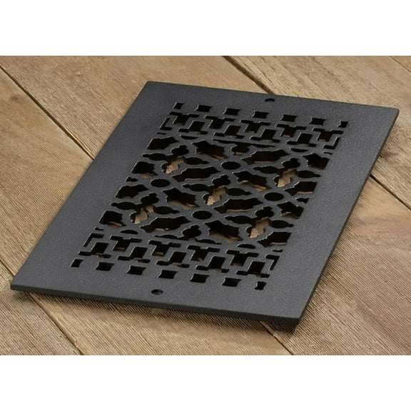 Reggio Registers 814-H Scroll Series 6" X 12" Grille - Cast Iron