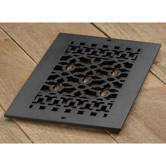 Reggio Registers 814-H Scroll Series 6" X 12" Grille - Cast Iron