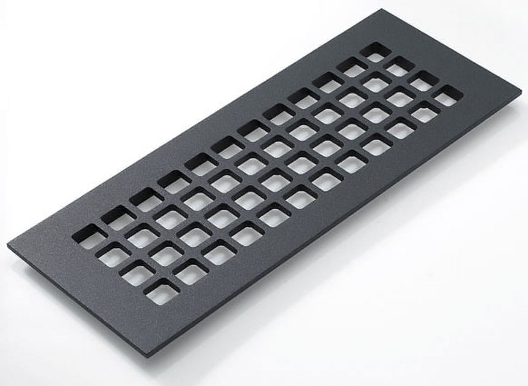 Black Aluminum 12" x 4" Floor Register Grille