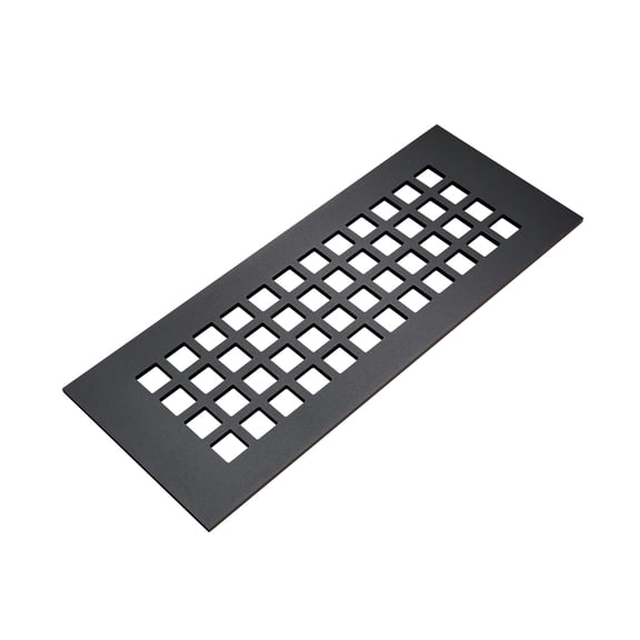 Reggio Registers G616-Anh Grid 4" X 14" Aluminum Floor Grille - Black