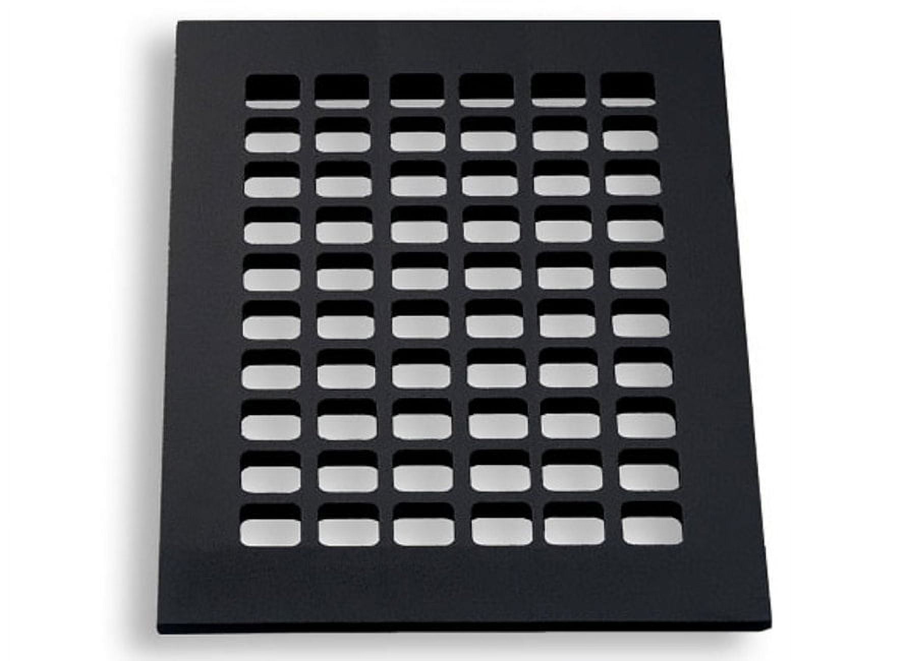 Black Aluminum 10" x 6" Grille with Mounting Holes