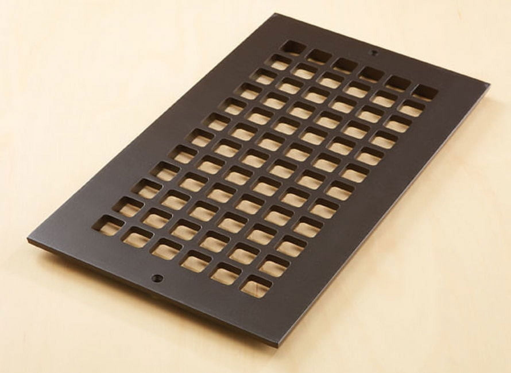 Oil Rubbed Bronze Aluminum 12" x 6" Bathroom Grille with Mounting Holes