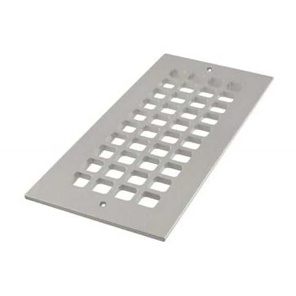 Reggio Registers Square Series Pattern - Premium Luxury Floor Grate Cover Grille, Gray Steel 6" x 6" with Mounting Holes | G808-SGH