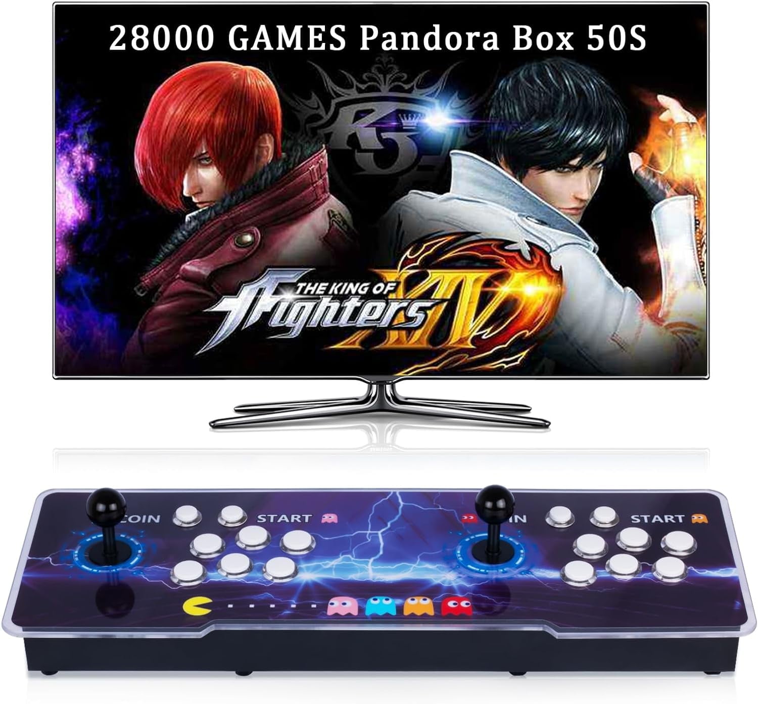RegiisJoy 28000 Games in 1  Pandora's Box 50S Arcade Game Console Retro Game Machine for PC & Projector & TV, 2-4 Players, 1280X720, 3D Games, Search/Hide/Save/Load/Pause Games, Favorite List
