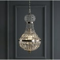 thumbnail image 1 of JONATHAN Y Regina 12" Crystal/Metal Empire LED Pendant, Antique Brass, 1 of 9