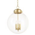 thumbnail image 1 of Regina Andrew 16-1004NB Globe 3 Light 15" Wide Pendant - Brass, 1 of 7