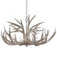 thumbnail image 1 of Regina Andrew 16-1064 Antler 6 Light 33" Wide Antler Candle Style Chandelier - Silver, 1 of 7