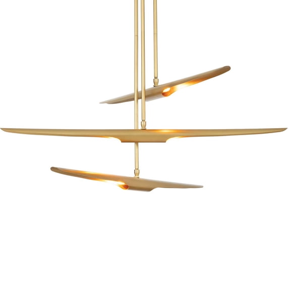 Regina Andrew 16-1081 Concorde 6 Light 38" Wide Linear Chandelier - Brass