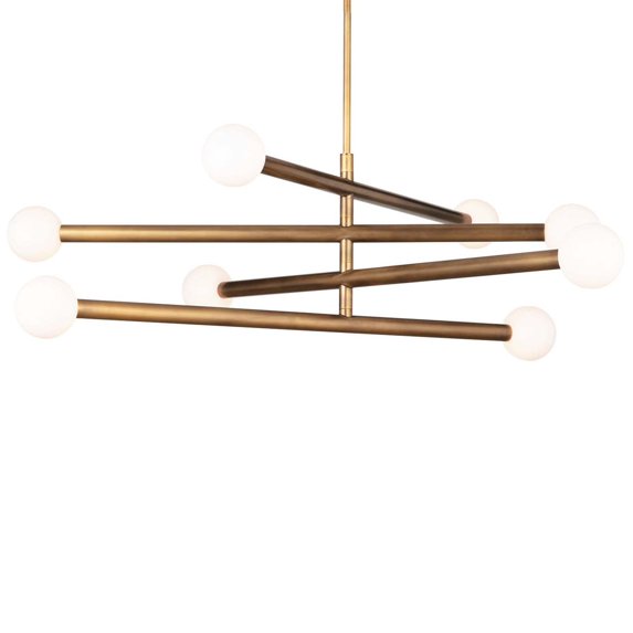 Regina Andrew 16-1358NB Beaubien 8 Light 58" Wide Led Linear Chandelier - Brass
