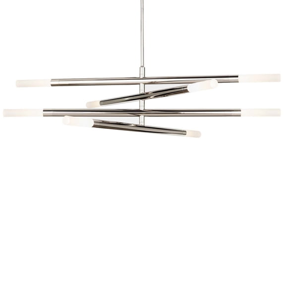 Regina Andrew 16-1363 Wick 8 Light 56" Wide Led Linear Chandelier - Nickel