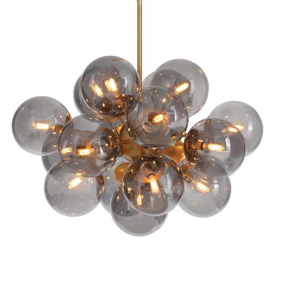 Regina Andrew 16-1474-Smk Shine 17 Light 34" Wide Chandelier - Brass