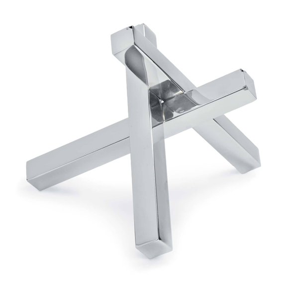 Regina Andrew 20-1073PN Intersecting 12.75" Wide Sculpture - Nickel