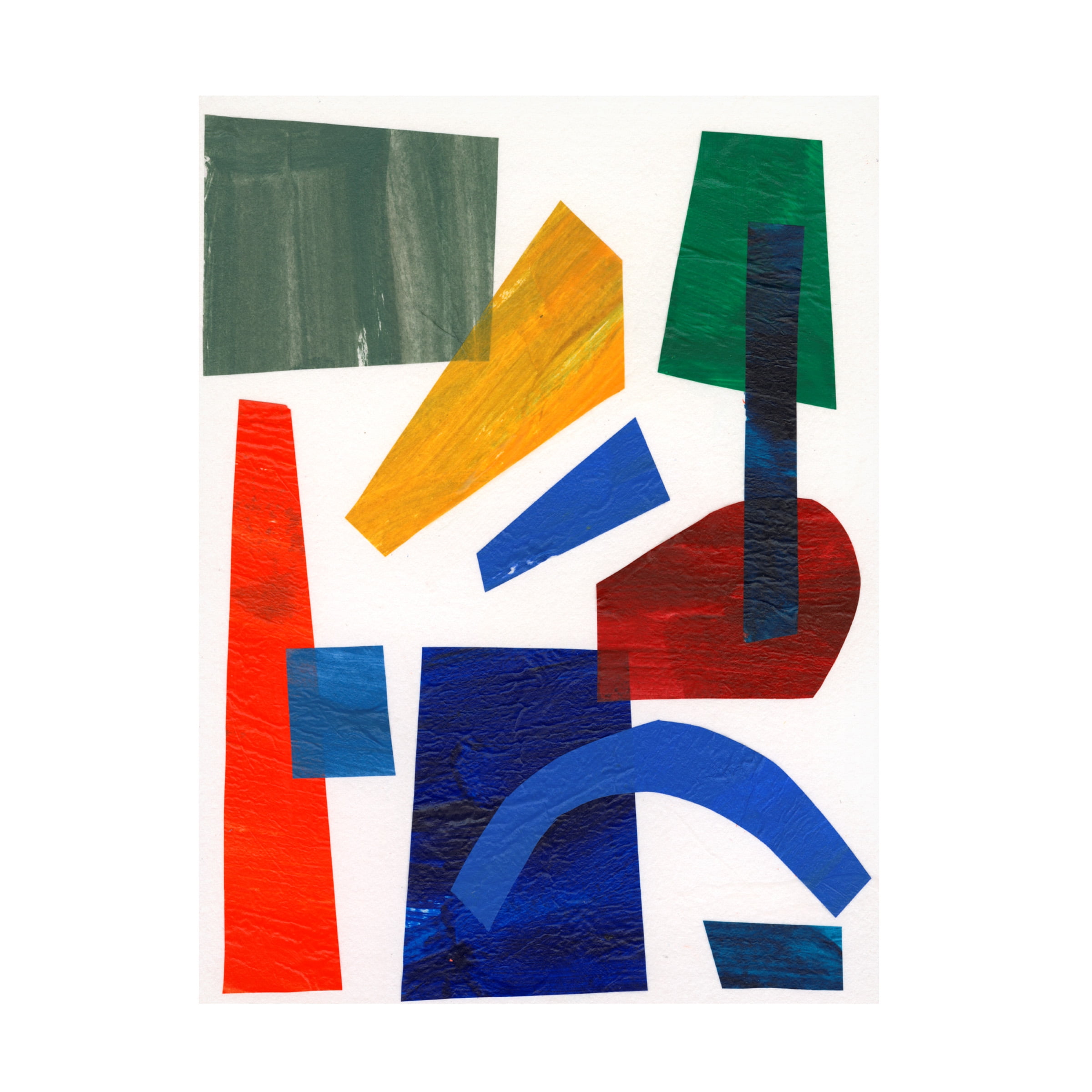 Colorful Abstract Shapes Canvas Art in Multicolor