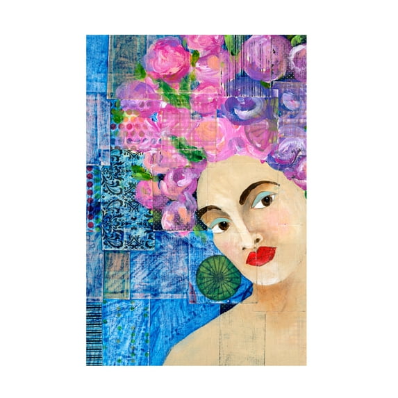 Regina Moore 'Flowers in her Hair II' Canvas Art