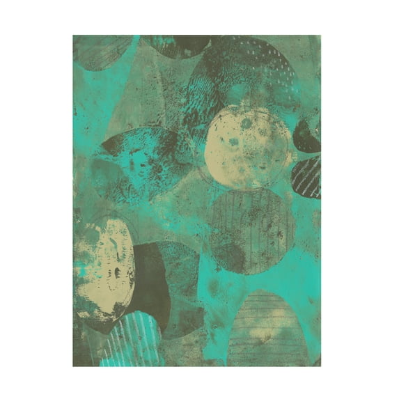 Regina Moore 'Minty Green Orbs I' Canvas Art